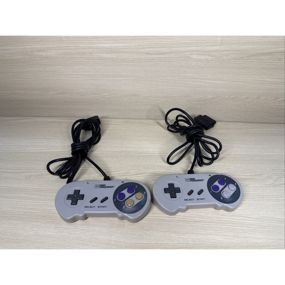 2 - SNES Super Nintendo High Frequency Controller‎ TESTED Working See Photos!